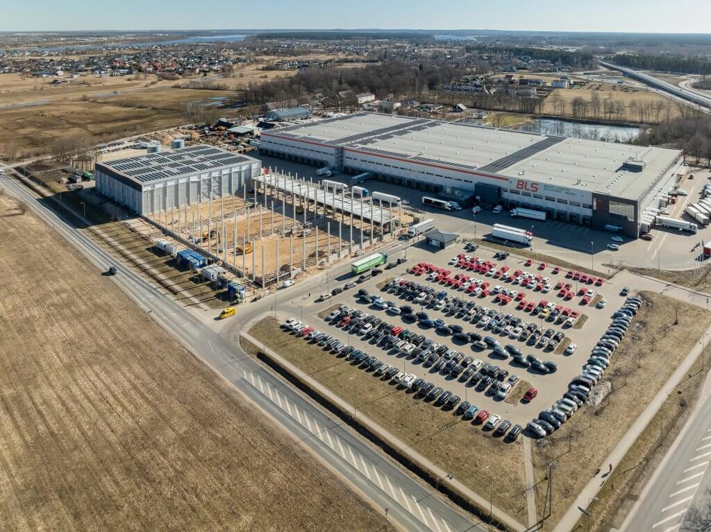 BLS noliktavas foto uzņemšana no drona